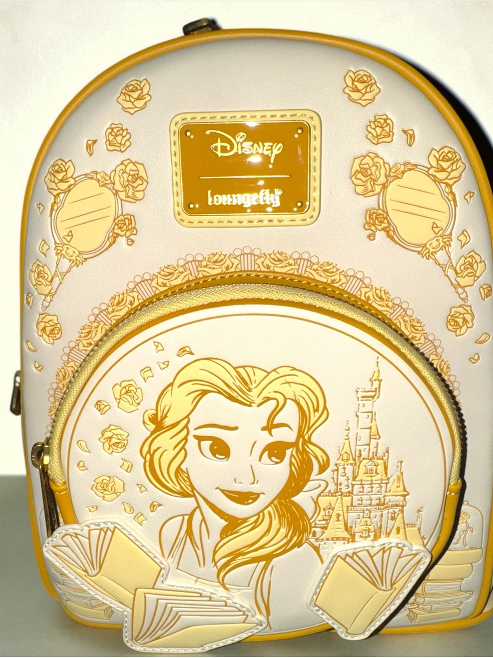 Loungefly Beauty and the Beast Belle Golden Monochrome Mini Backpack